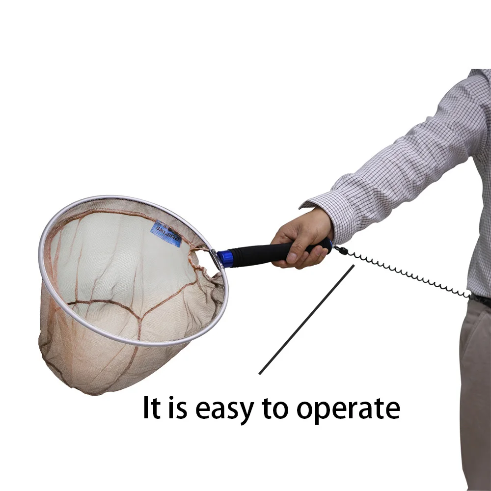 Sanlike Aluminium fish net Fly Fishing Landing Net Brail nylon portable Tackle tool Accessories | Спорт и развлечения