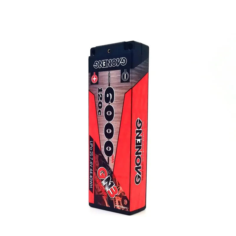 Gaoneng GNB 6000 mAh 2 S 7 4 V 120C Hardcase LiPo батарейный блок с w/h 5 0mm bullet Deans T Plug для 1:10 1/10 RC