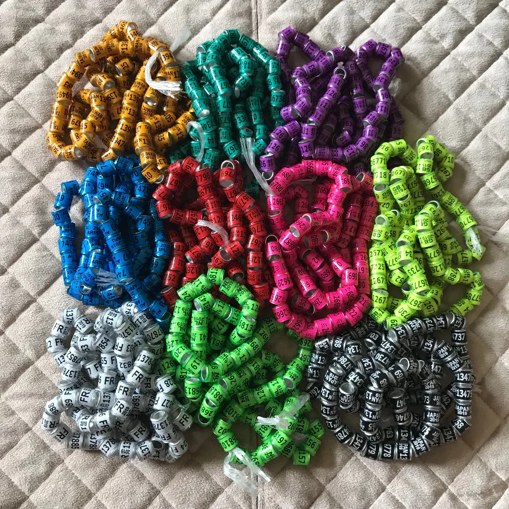 2019 тренировочные кольца для голубей Алюминиевые ног идентифицирующие повязки 8