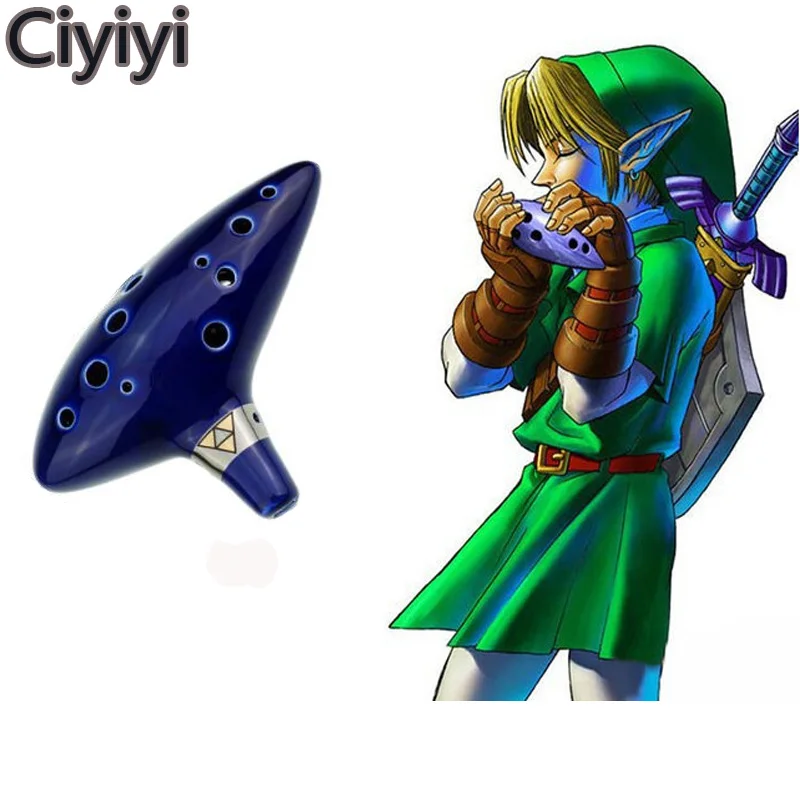 Экшн фигурки Legend of Zelda 12 отверстий окарина керамика альт с игрушки Мультяшные Ocarina