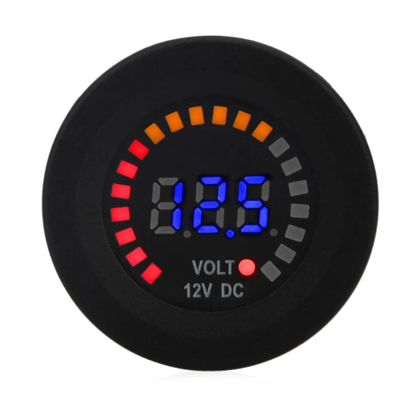 12v Herorider DC 12 В автомобильный Мотоцикл морской цвет датчик напряжения Авто Мото светодиодный цифровой аккумулятор вольт метр тестер принадлежности для вольтметра - Цвет: 12v