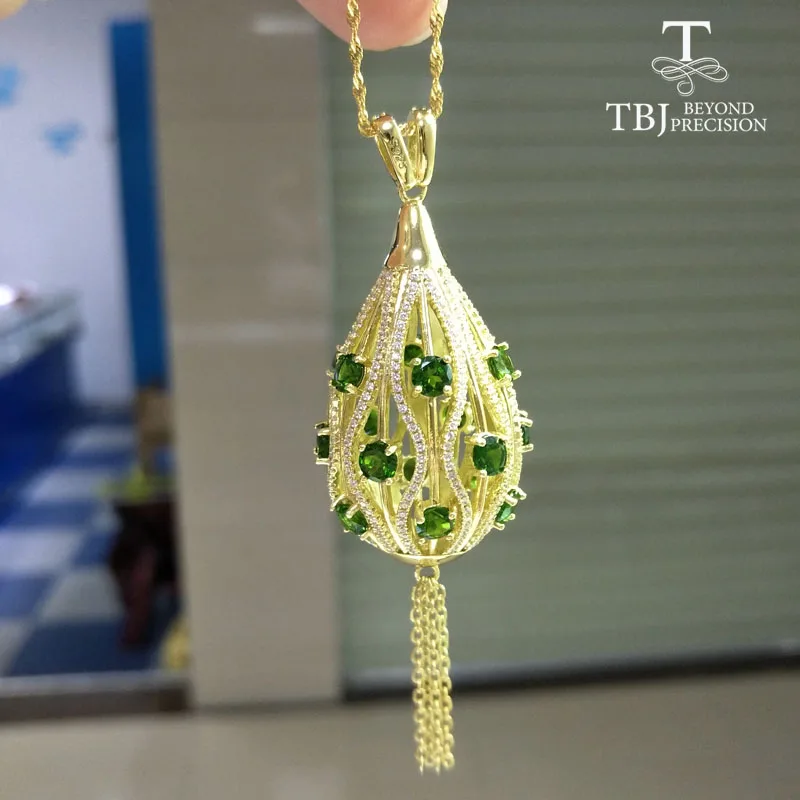 TBJ Роскошная подвеска для вечеринок ожерелье из стерлингового серебра 925 пробы