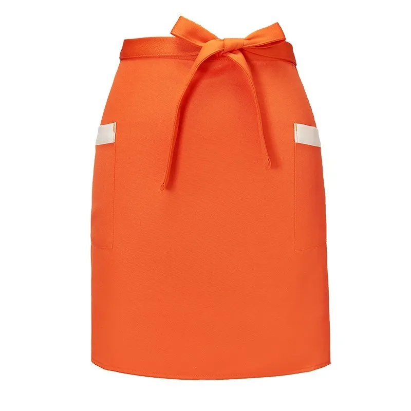 Двухсторонний Карманный Регулируемый половинный фартук унисекс для кухни