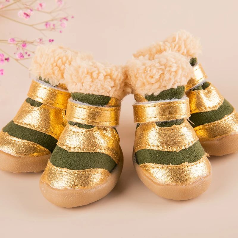 Шикарные Водонепроницаемые зимние ботинки для собак Нескользящие оптовая