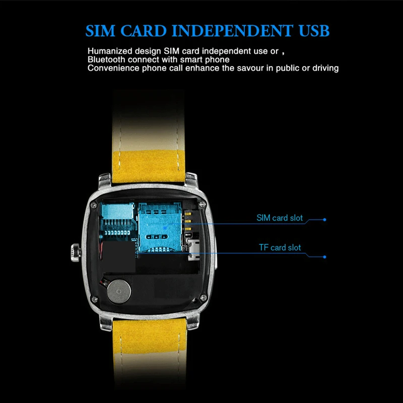 EAGOOD мужские бизнес Смарт часы SIM/TF карта Запись Mp3 плеер Bluetooth Камера Спорт