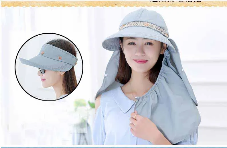 PLOERMIN Sun Женская Летняя шляпка Sunbonnet Sun Anti-uv летняя шляпа складная шляпы для рыбалки Женская наружная полная защита Кепка