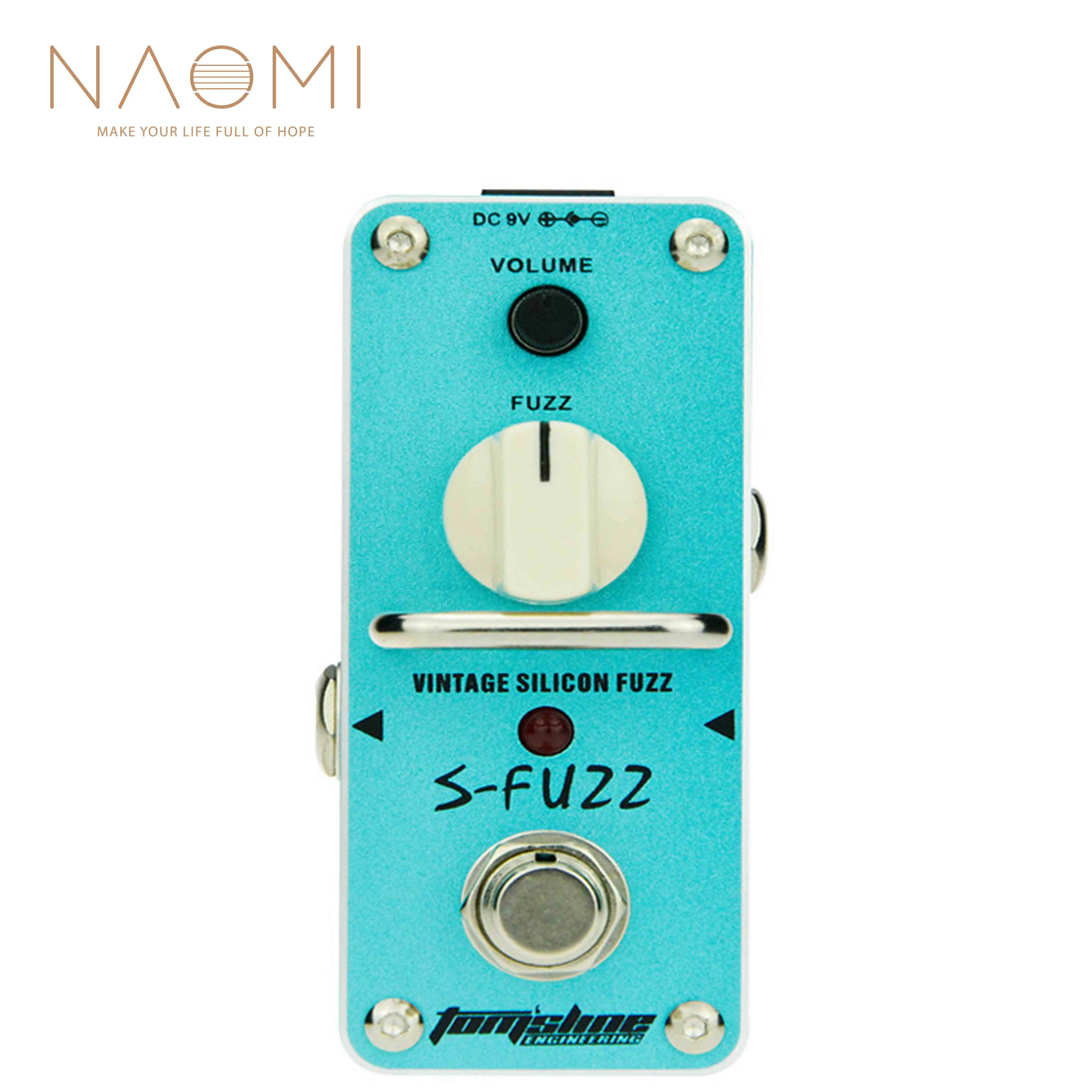 NAOMI гитара фирмы Арома педаль эффектов ASF-3 S-Fuzz Винтаж кремния Fuzz электрогитара педаль эффектов мини один для электрогитары