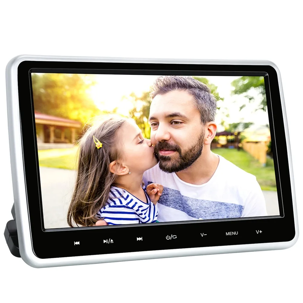 Тыква 10 1 дюймов 1024*600 Автомобильный подголовник монитор DVD видео плеер USB/SD/HDMI/FM TFT