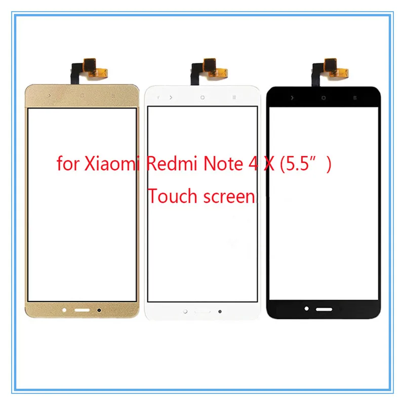 Стеклянная крышка для сенсорного экрана RedMi Note 4X Xiaomi внешнее стекло объектива 4 X