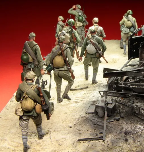 Масштаб 1/35 фигурка из смолы советская команда Второй мировой войны | Игрушки и
