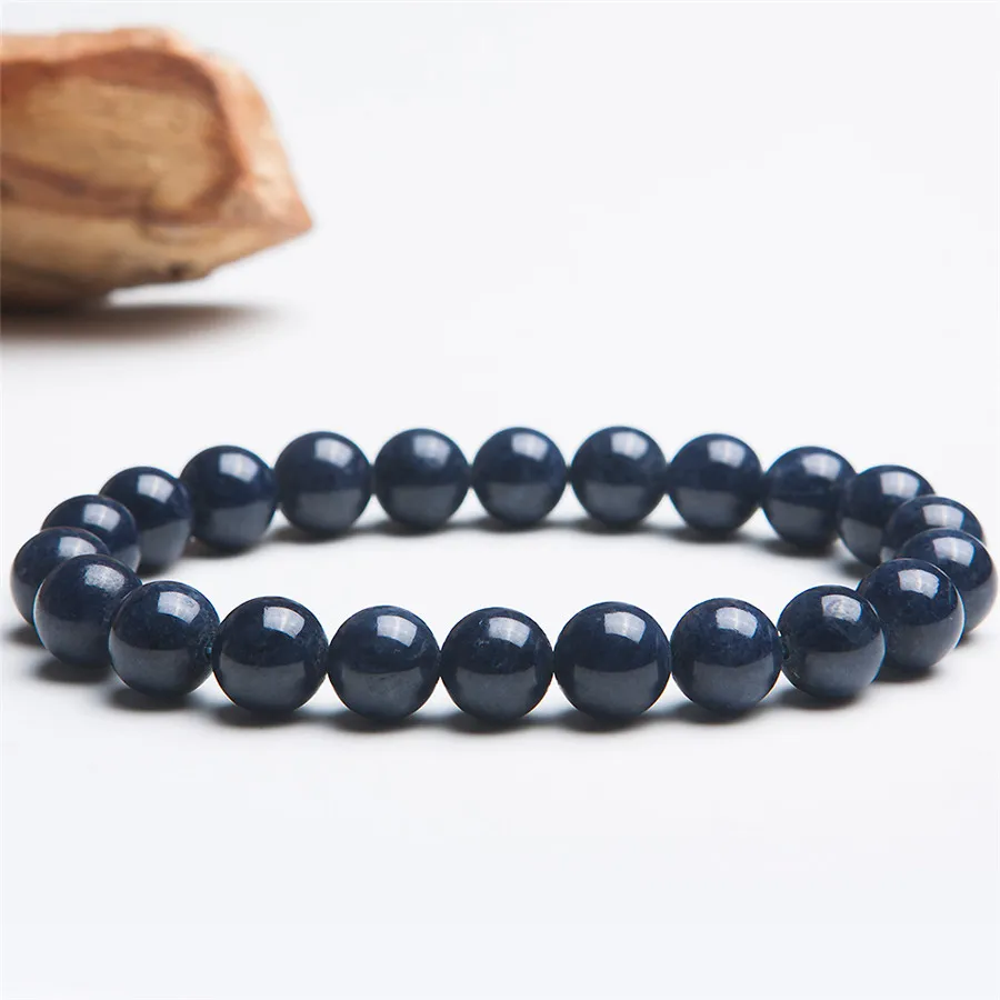 Женские браслеты из натурального синего сапфира 9 мм | Украшения и аксессуары