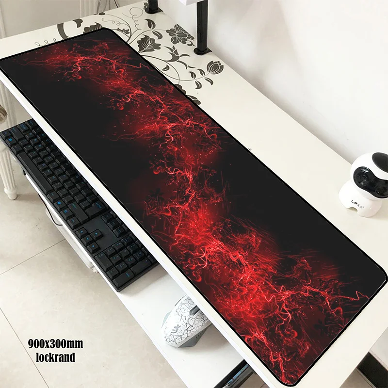 Коврик для мыши Красный абстрактный 900x300x3 мм|Коврики мышей| |