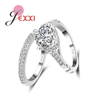 wholesale 925 sterling silver fashion jewelry womengirls aaa austrian crystal romantic rings wholesale price