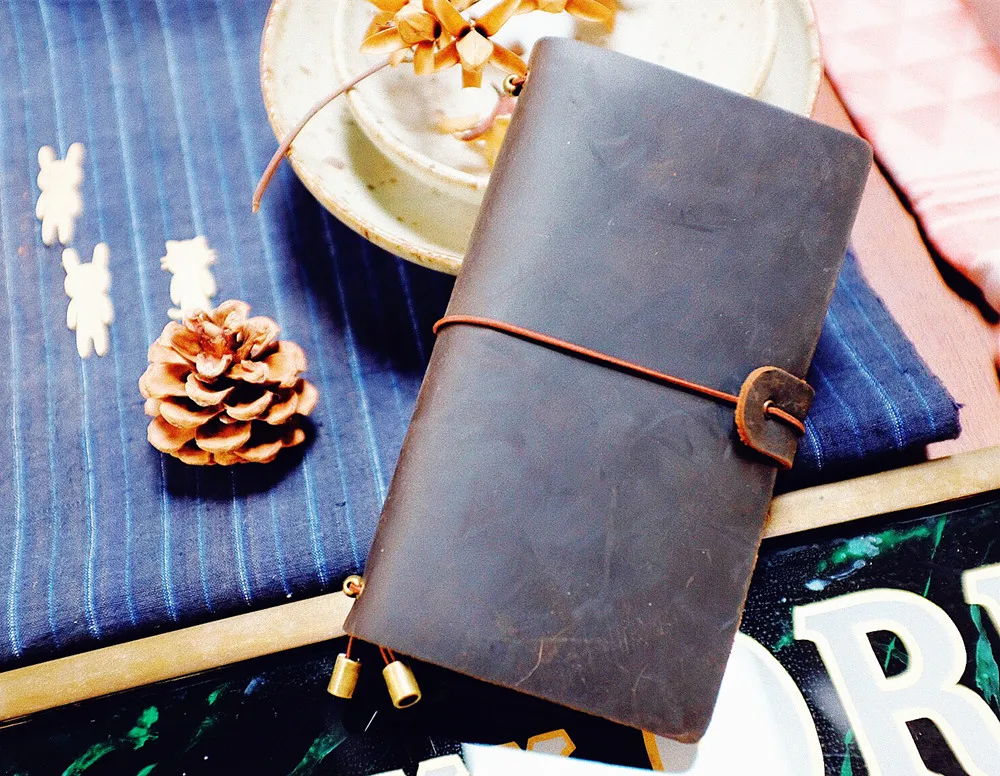 Журнал Endless Flame S из натуральной воловьей кожи маленький журнал для путешествий