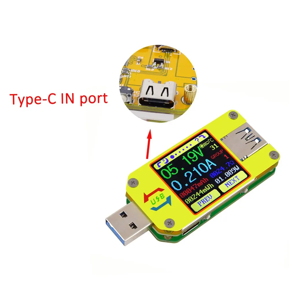 RD UM34/34C вольтметр Ampermetr USB тестер 3 0 тип c измеритель тока напряжения для батареи