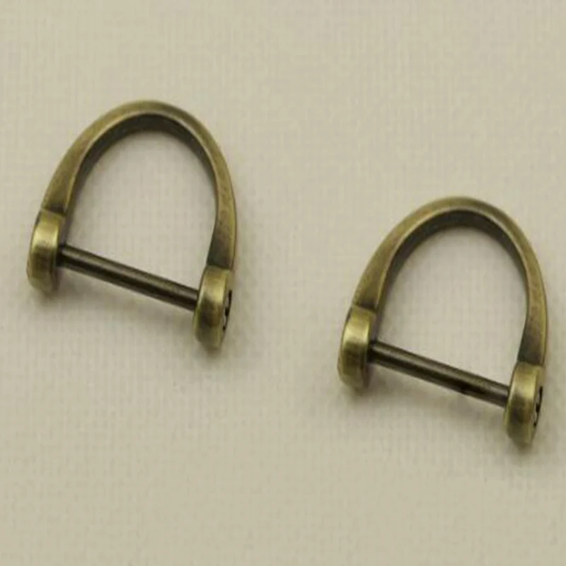 10 шт./лот сделай сам аксессуары для багажа подвижная D Пряжка U образная пряжка