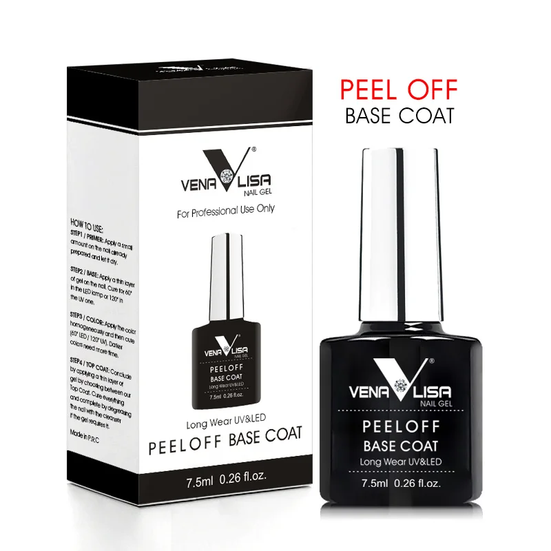 PeelOff Venalisa, поставка с фабрики, рождественские подарки, набор из 7,5 мл, дизайн ногтей, замочить от УФ, зеркальный Гель-лак для ногтей, Гель-лак, лаки - Цвет: PeelOff
