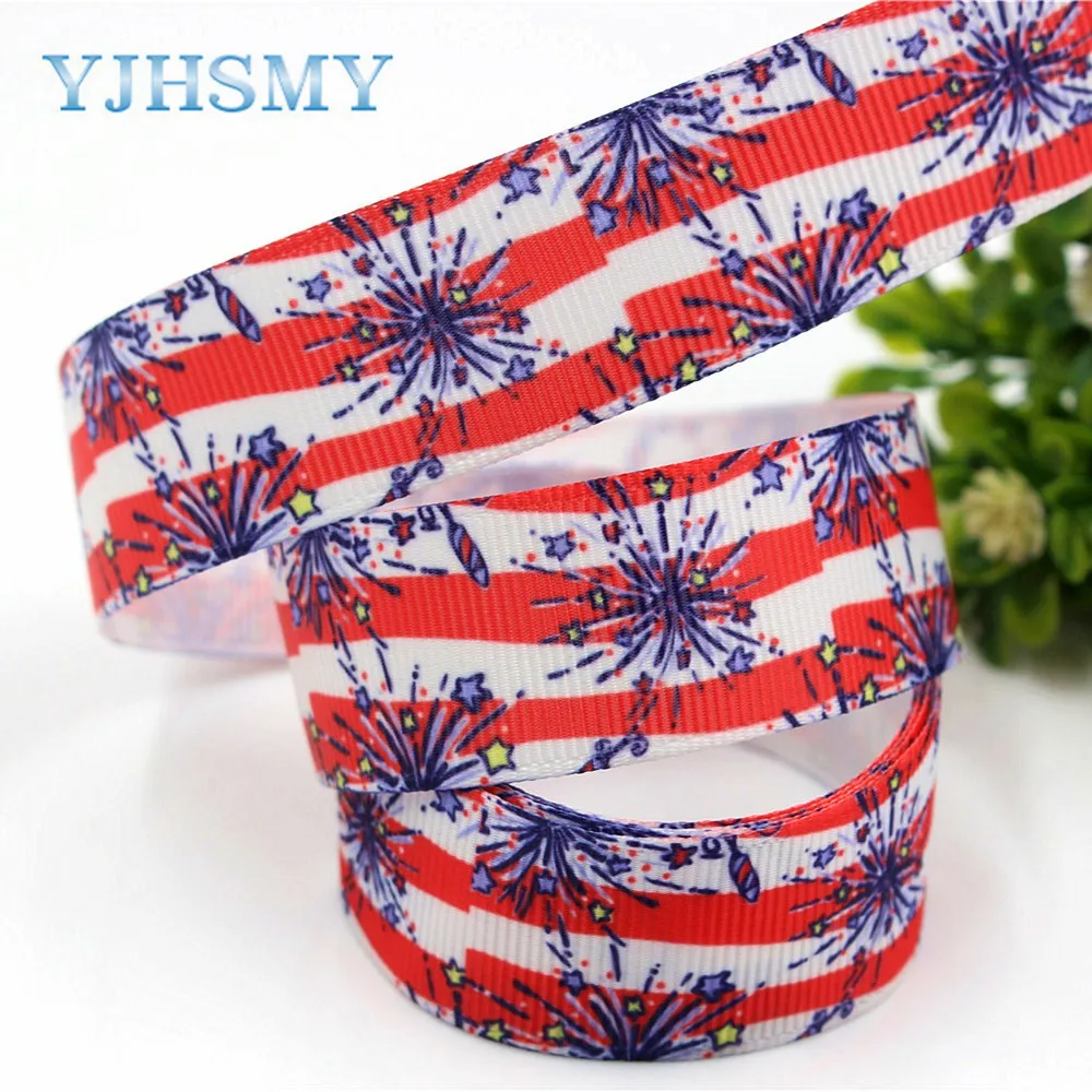 YJHSMY D-171208-480 10 ярдов 22 мм цветы напечатаны grosgrain ленты DIY ручной работы аксессуары