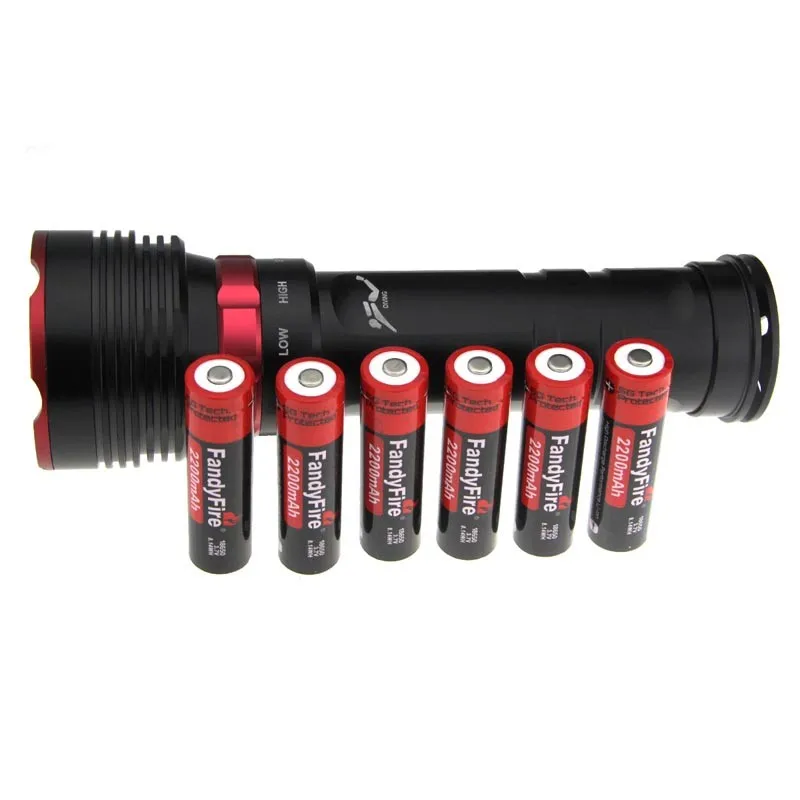Светодиодный фонарь лампа CREE-XM-LT6 LUZ портативный Дайвинг охота, Ночная езда светильник фонарь 18650 батарея/зарядное устройство