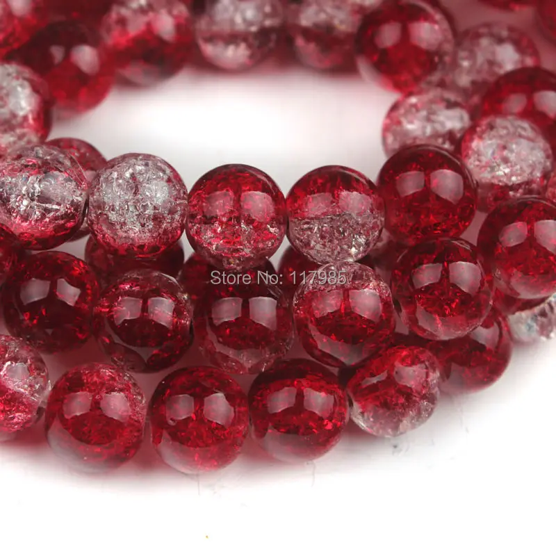 Распродажа 20 шт 10 мм рождественские красные зеленые Хрустальные стеклянные