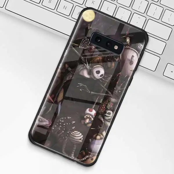 014 Чехол из закаленного стекла Jack Skellington Before Christmas для samsung Galaxy S10 S10e S9 S8 S10 Plus Note 9 A50 A30 - Цвет: 014
