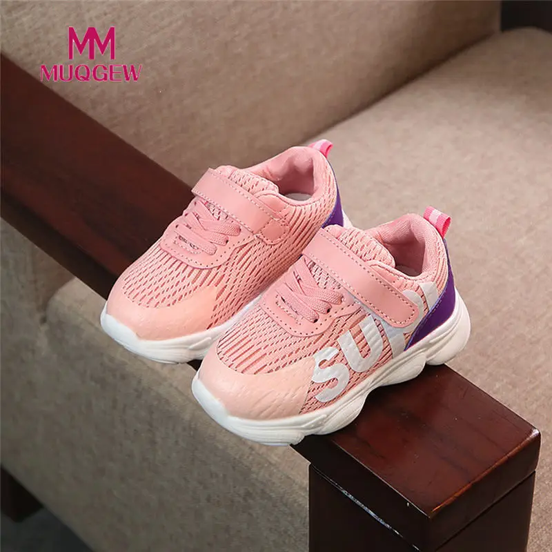 MUQGEW Toddler Kids Baby Shoes Boys Girls Print Mesh Sneakers Girl net cloth casual First Walkers Anti-slip Sports | Детская одежда и