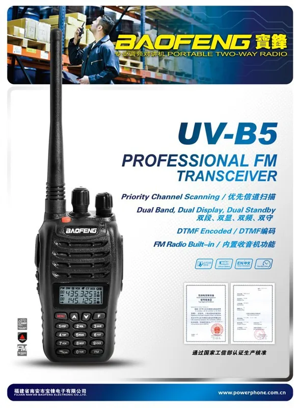 DHL/EMS Бесплатная доставка + 2 компл./лот baofeng uv-b5 way radio communication dual band vhf uhf 99 CH walkie talkie long