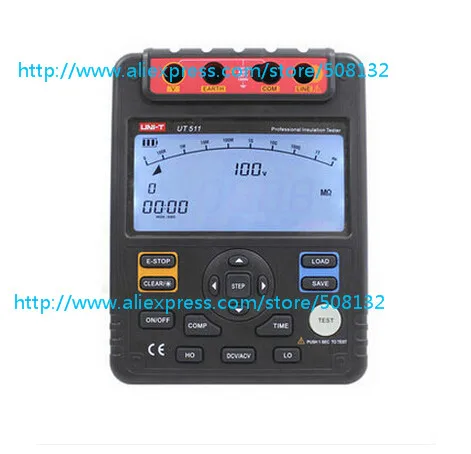UNI T UT511 цифровой фотометр Megohmmeter низкий Омметр Вольтметр Автоматический диапазон