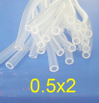 0 5x2 Пищевая силиконовая капиллярная трубка медицинский прозрачный силиконовый