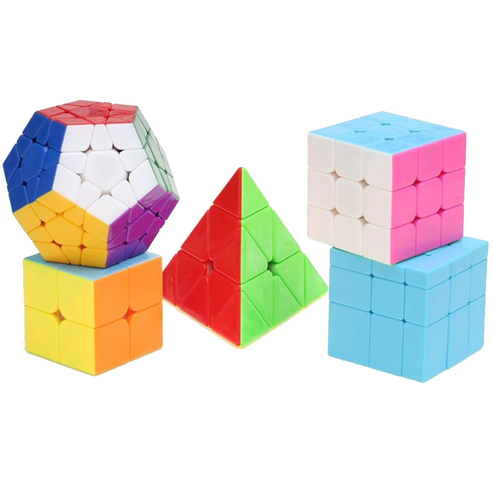 5 шт./компл. ZCUBE Волшебные кубики игрушка для детей 2*2*2 3*3*3 треугольное зеркало Megaminx