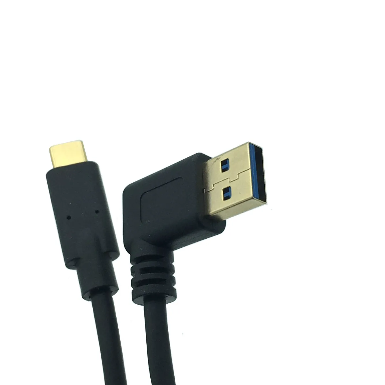 Позолоченные USB3.0 версия AM влево изгиб/Тип C прямо голова ноутбук телефону кабель