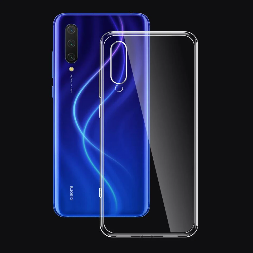MAKAVO For Xiaomi Mi 9 Lite Case Slim Transparent Silicone Soft Clear TPU Back Cover for Mi9 SE Phone | Мобильные телефоны и