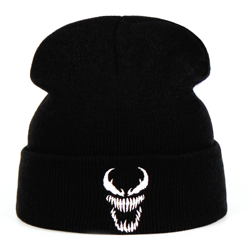 Eminem Knit Hat Winter Hats Casual Beanie For Men Women Fashion Knitted Winter Hat Hip-hop Skullies Hat venom Keep warm