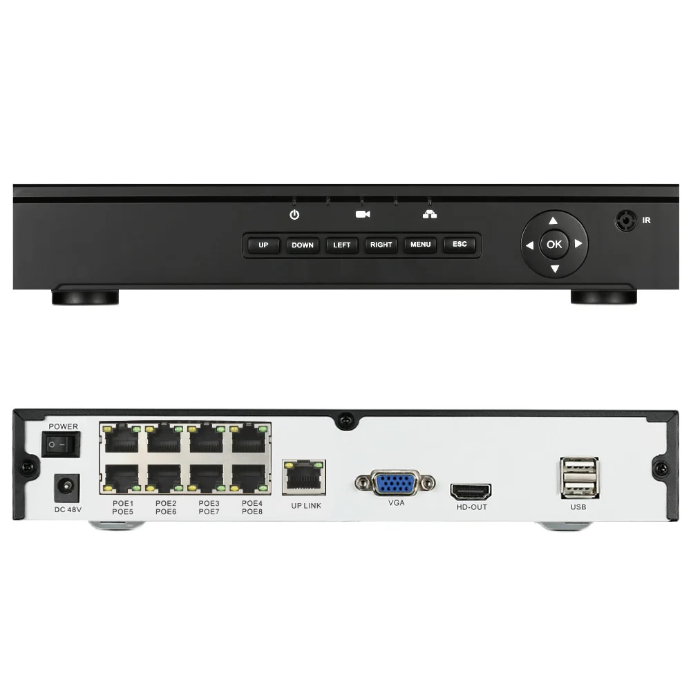 Комплект видеорегистратора POE 8 шт. 1080P 48 В 2 МП|kit 1080p|nvr kitpoe nvr kit |
