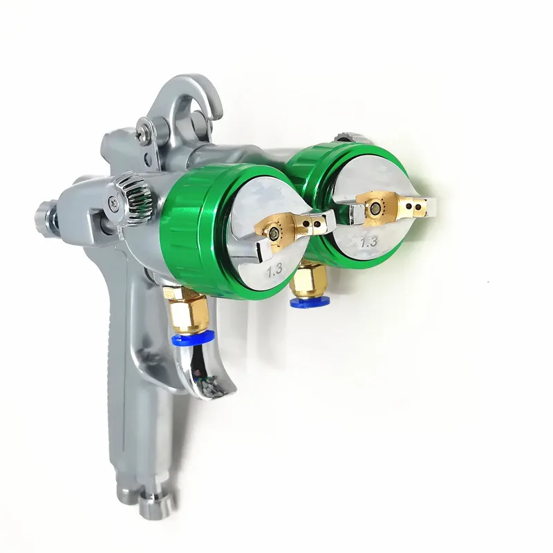 

Pressure feed spray guns high quality double nozzle spray gun wall painting ZY8073 nano spraying water glue spraying 1.4mm