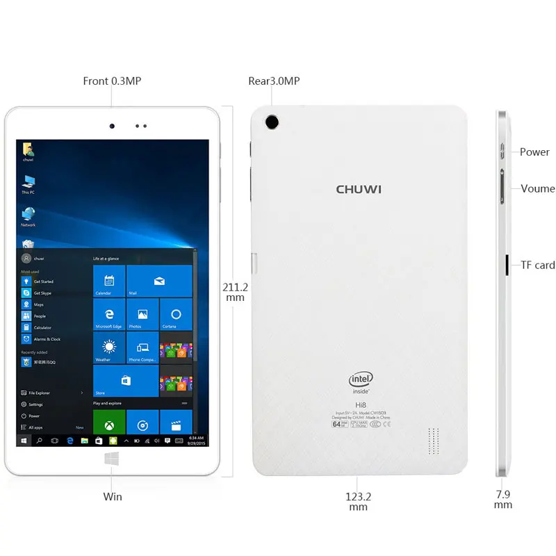 Chuwi Hi8 Pro Двойной OS Tablet PC Windows 10 Android 5.1 Intel Atom X5 Z8350 Quad Core 2 ГБ Оперативная память 32