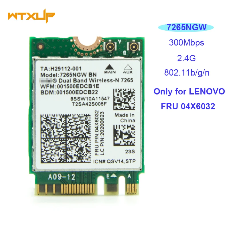Беспроводная Wifi карта для Intel 7265NGW BN Wireless N 7265 NGFF сетевой адаптер Wlan FRU: 04X6032