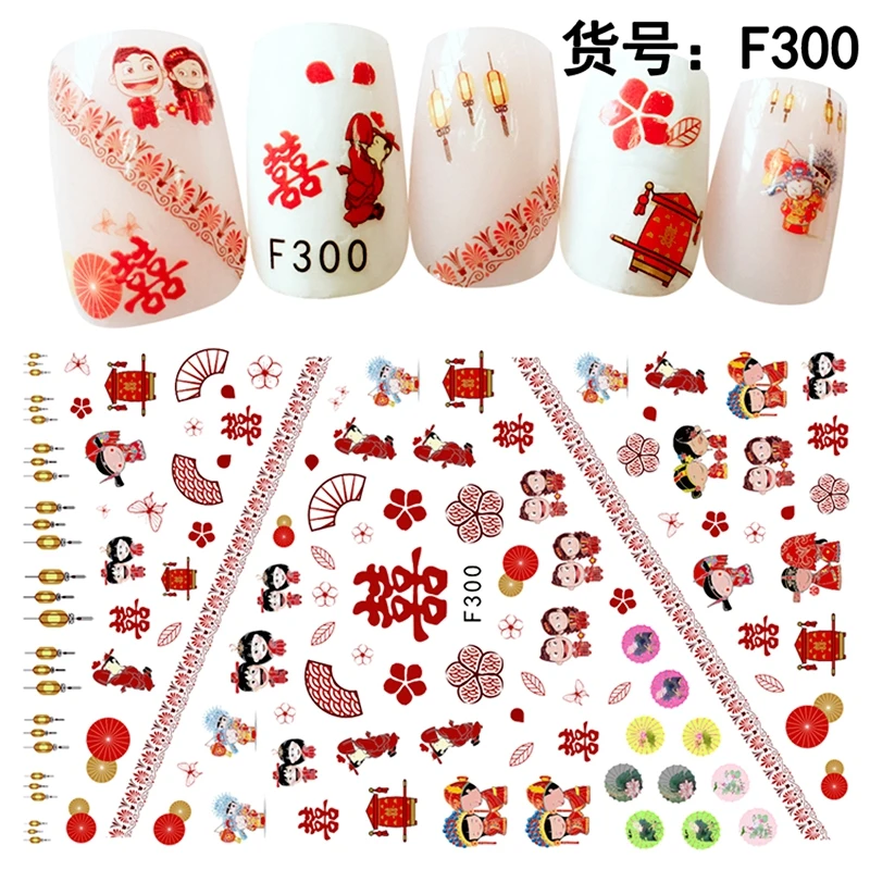 1 лист День Святого Валентина дизайн сердца искусство ногтей наклейки красота