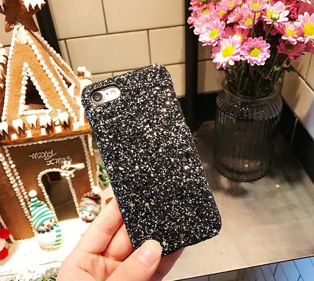 Блестящий чехол для iPhone 6S 7 Plus, жесткий чехол для iPhone XS MAX XR 6 7 8 Plus 5 5S SE, чехол для iPhone X, Рождественский чехол s