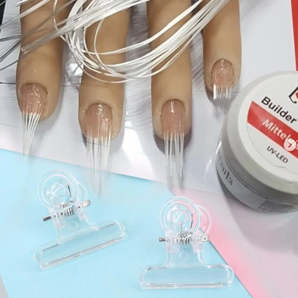 Маникюрный набор из стекловолокна для УФ геля DIY белые акриловые накладные ногти