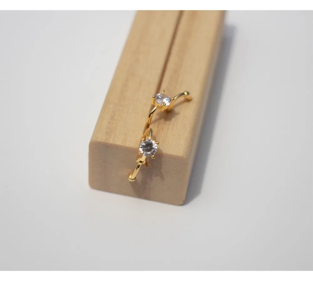 Серьги из стерлингового серебра 925 пробы, модные серьги из циркония, мини серьги с пряжкой, милые тренды, дикие мужские и женские серебряные ювелирные изделия для мальчиков и девочек