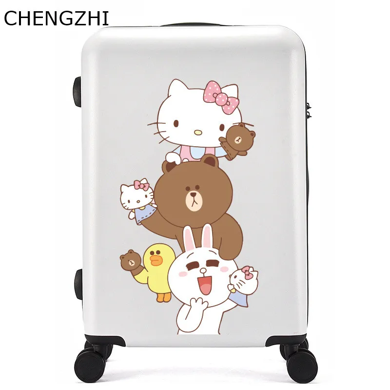 CHENGZHI Мультфильм Дети 2" 24" 2" дюймов ABS+ PC дорожные сумки на колесиках Чемодан детский Багаж на колесиках Дорожная сумка на колесиках