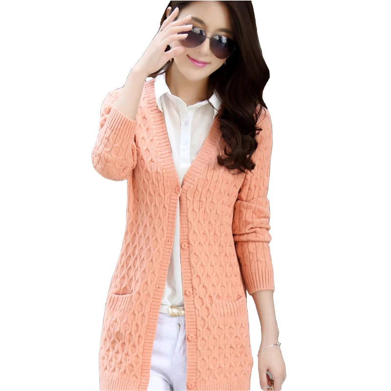 Женский Длинный Кардиган с длинным рукавом однотонный облегающий кардиган ярких