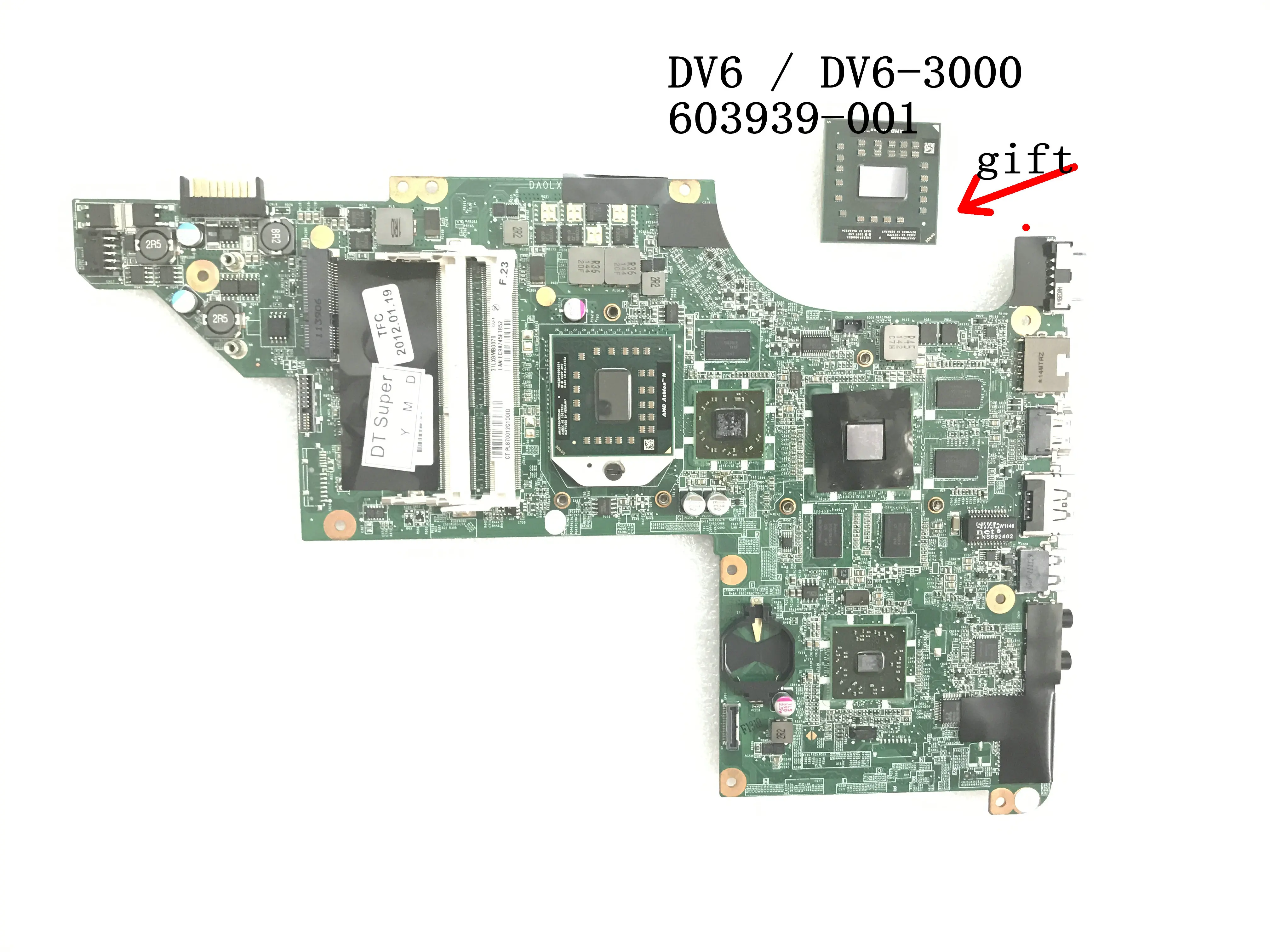 BiNFUL сток, товар, 603939-001 DA0LX8MB6D1 для HP PAVILION DV6 DV6-3000 материнская плата для ноутбука, HD 5650 1 Гб+ Бесплатный процессор