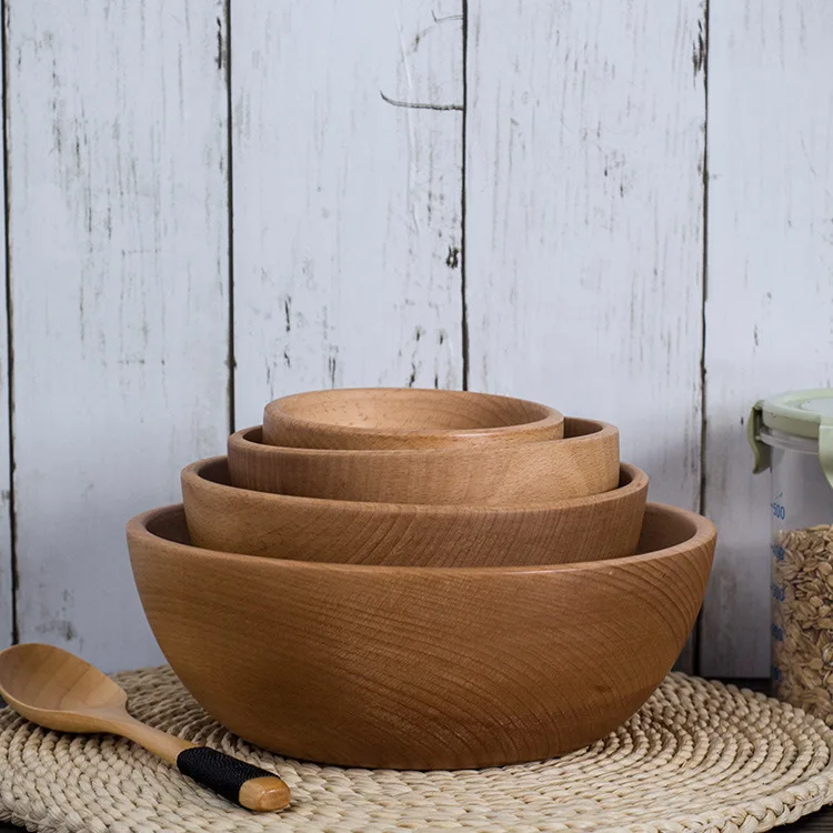 Миска из кокосового дерева столовые приборы наборы посуды ложки палочки для еды