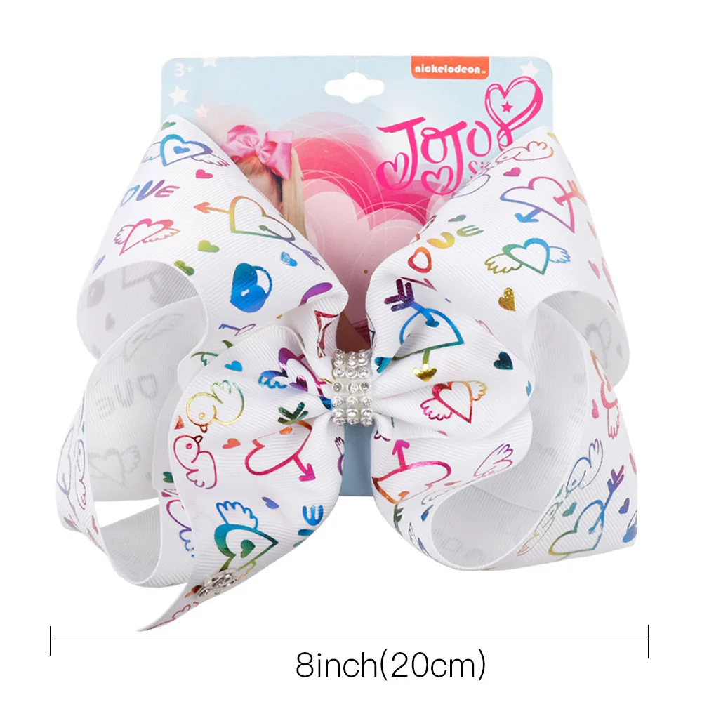 CN 8 &quotJojo Siwa аксессуар мода большой ручной работы волосы бант Grosgrain ленты детская