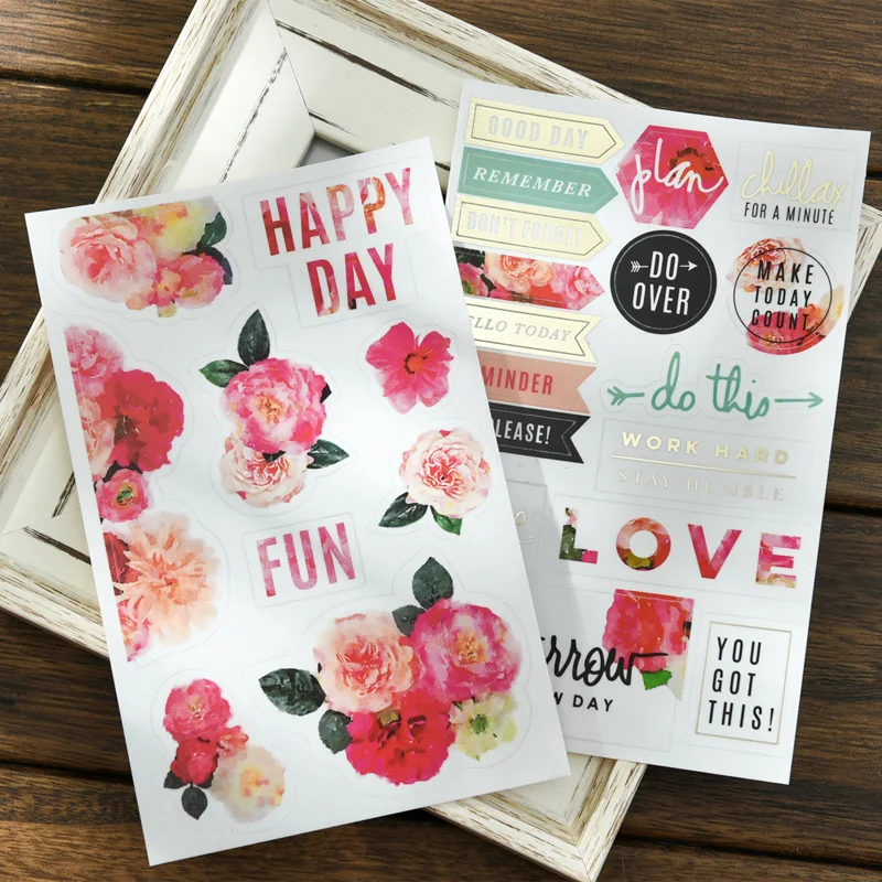 Самоклеющиеся ПВХ наклейки для скрапбукинга/поделки своими руками/украшения