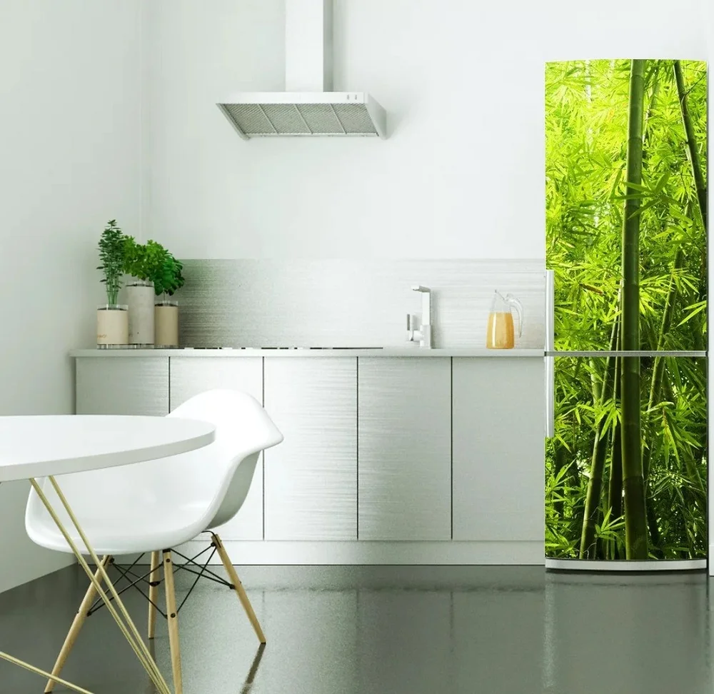 DIY современный лес зеленый бамбук водонепроницаемый самоклеящийся стикер для