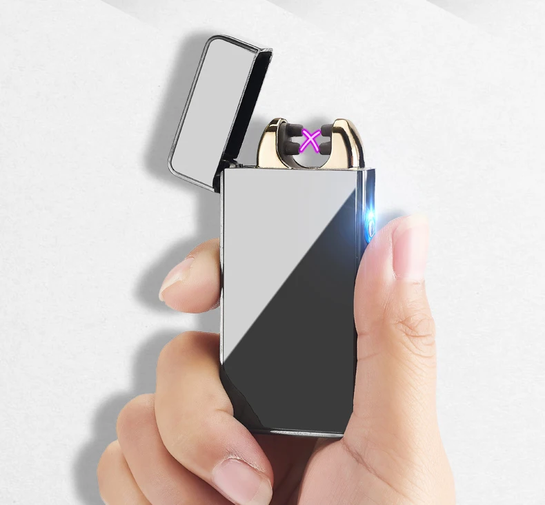 805 &amp 807 креативный цинковый сплав двойная дуга USB перезаряжаемая Зажигалка