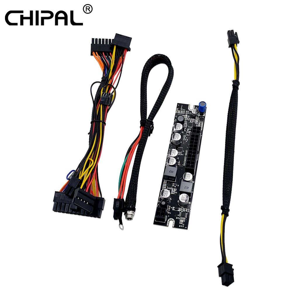 CHIPAL 12 в 250 Вт ATX 24 контактный переключатель PSU адаптер DC Mini ITX модуль питания